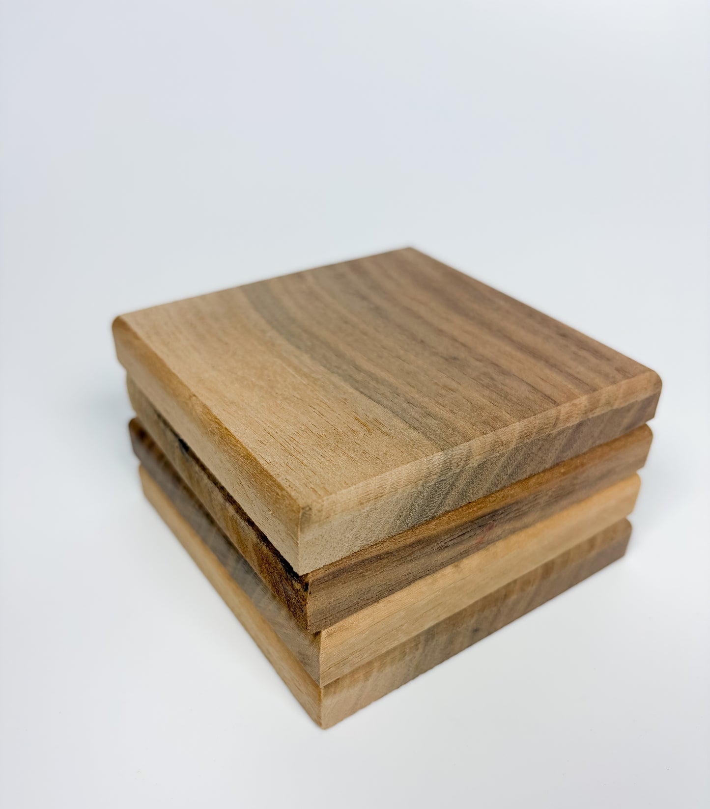 Laser Engraving Blank Walnut Wood Coasters Set of 4 | Finished Walnut Coasters for Laser Engraving, CNC, UV Printing & DIY Crafts