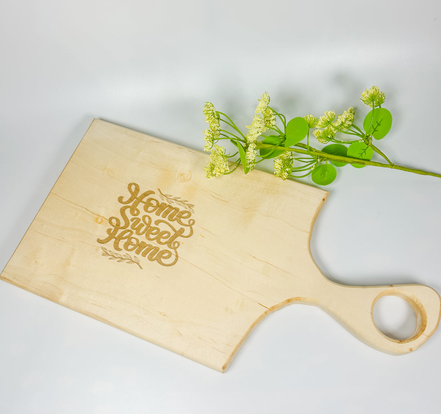 Personalized Beautiful handcrafted Maple Charcuterie board Personalized with Quote of your choice.
