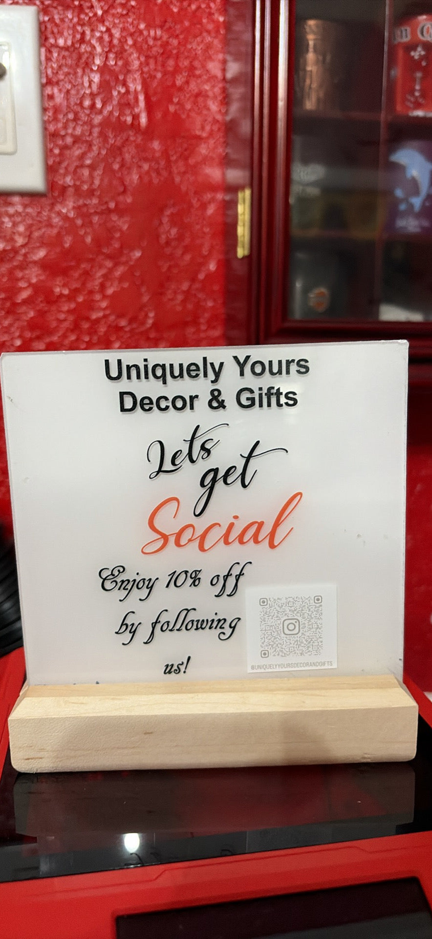 Personalized QR Code Business Sign – 6 × 9″ Vertical Booth Display
