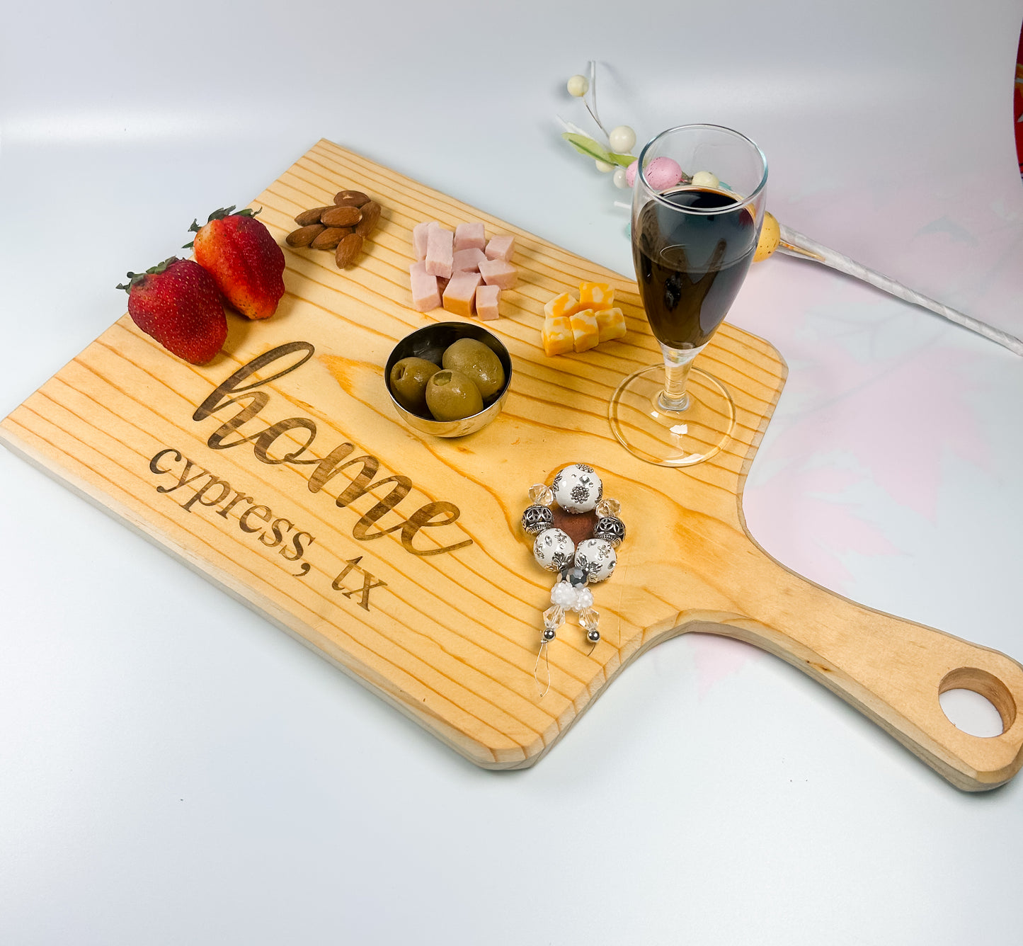 Handcrafted wooden Charcuterie board