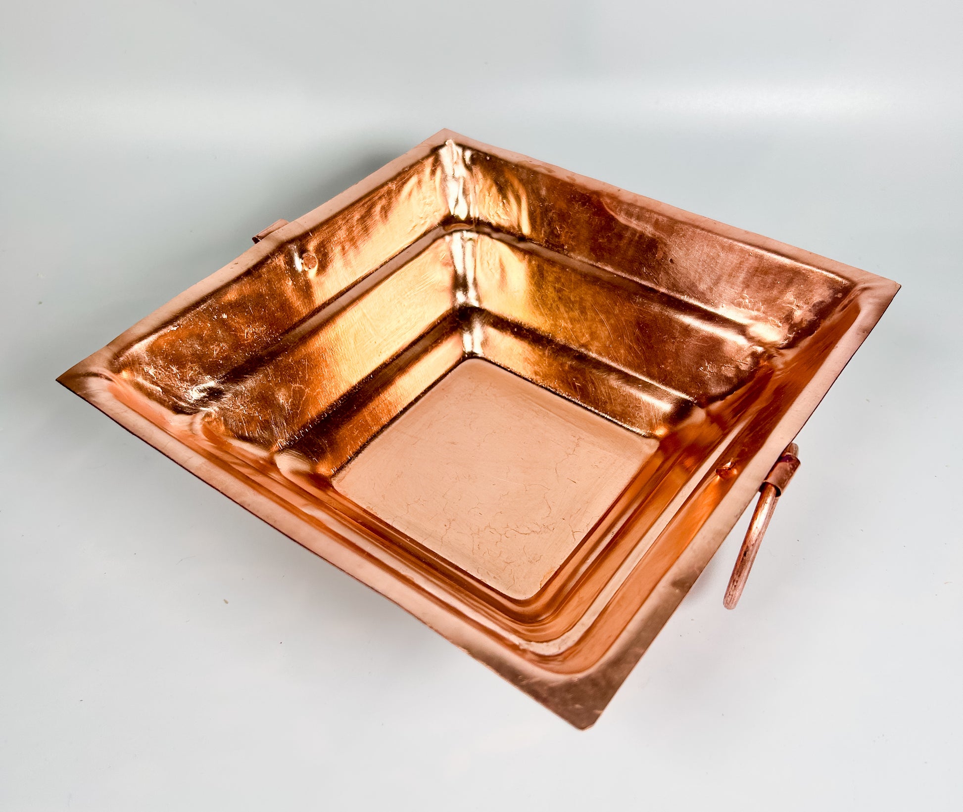 Square Copper Havan Kund for Agnihotra, Homam, Yajna, and Puja Ceremonies 