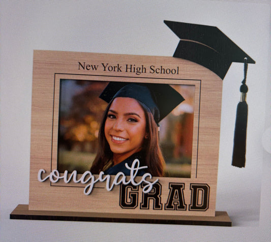 Personalized Graduation Photo Frame 2026 with senior photo and custom name
