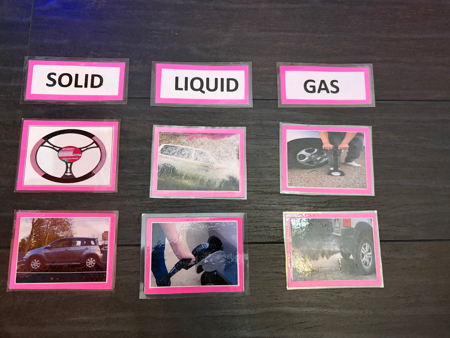 Solid Liquid Gas Classification Montessori Work | States of Matter Learning Material