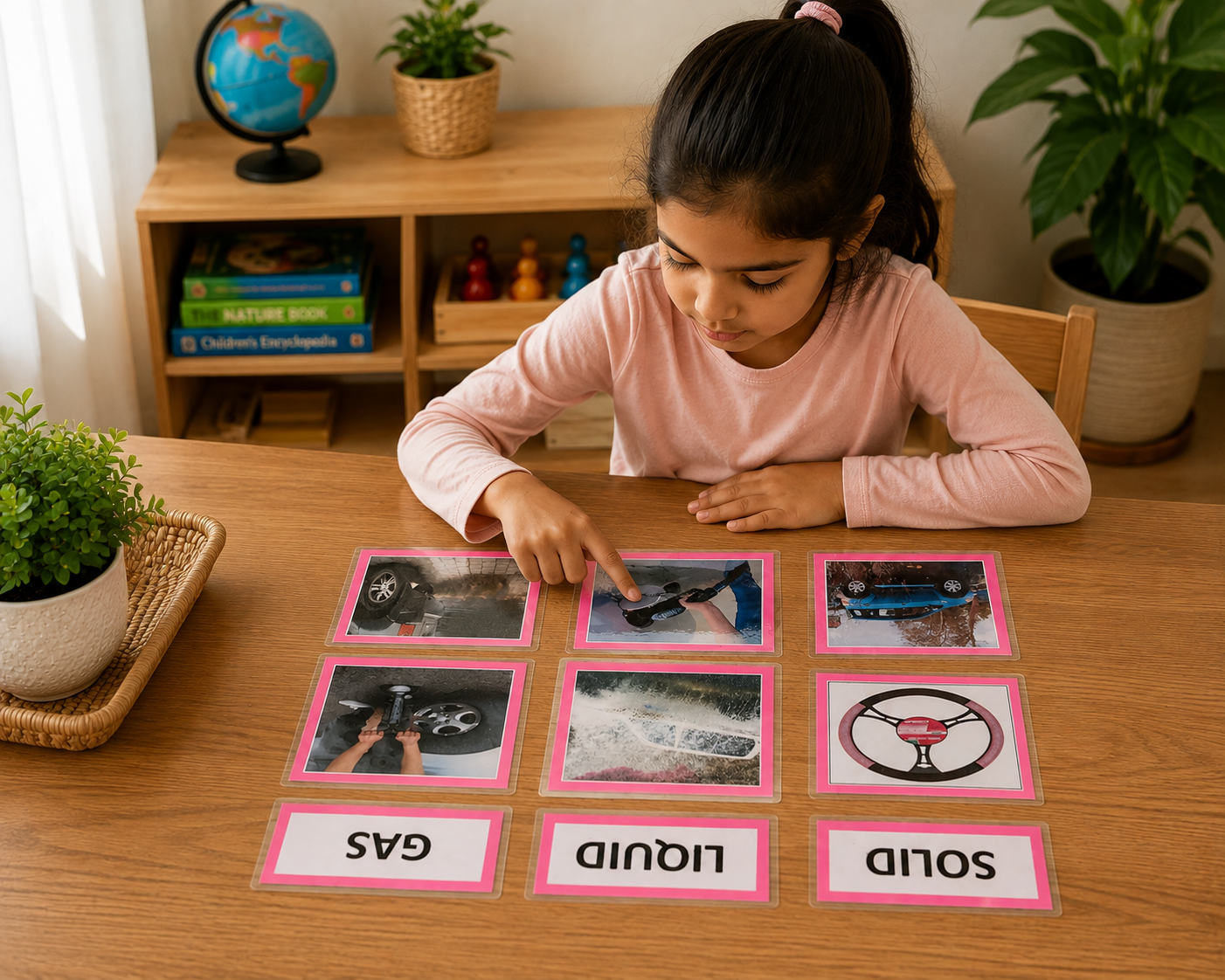 Solid Liquid Gas Classification Montessori Work educational learning material
