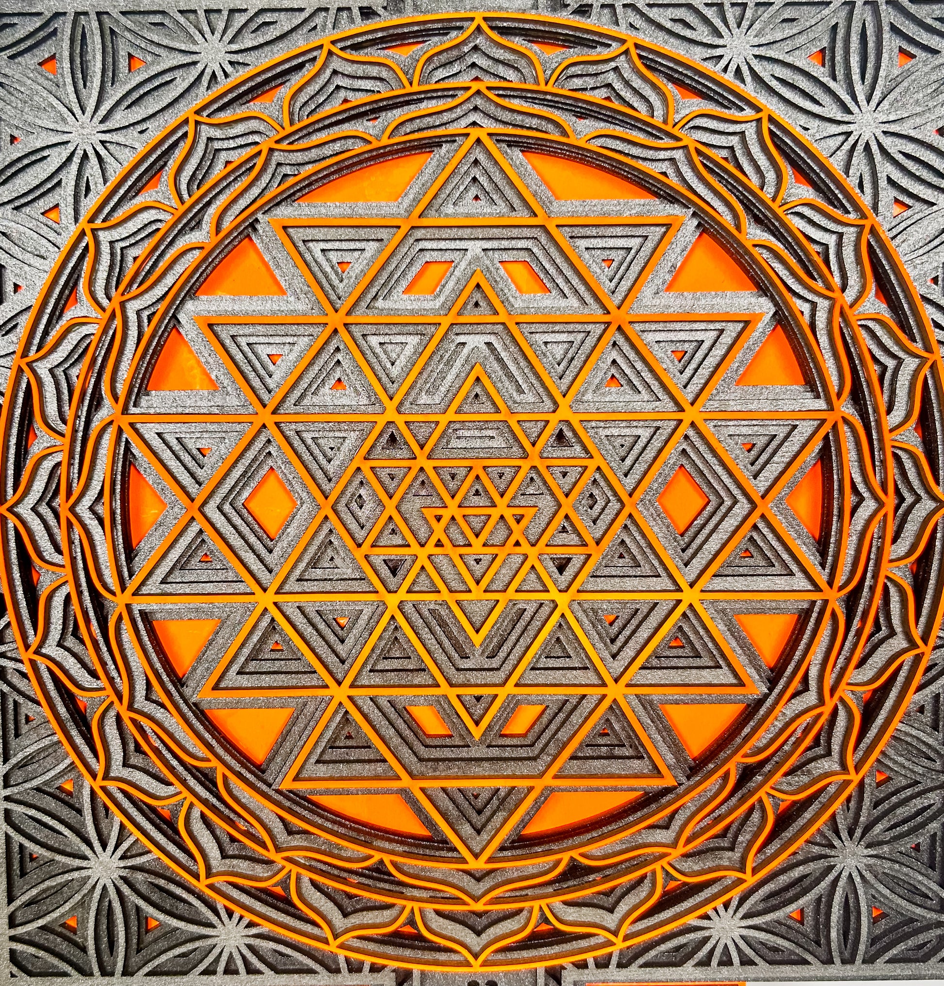 Spiritual gift laser cut wood mandala artwork